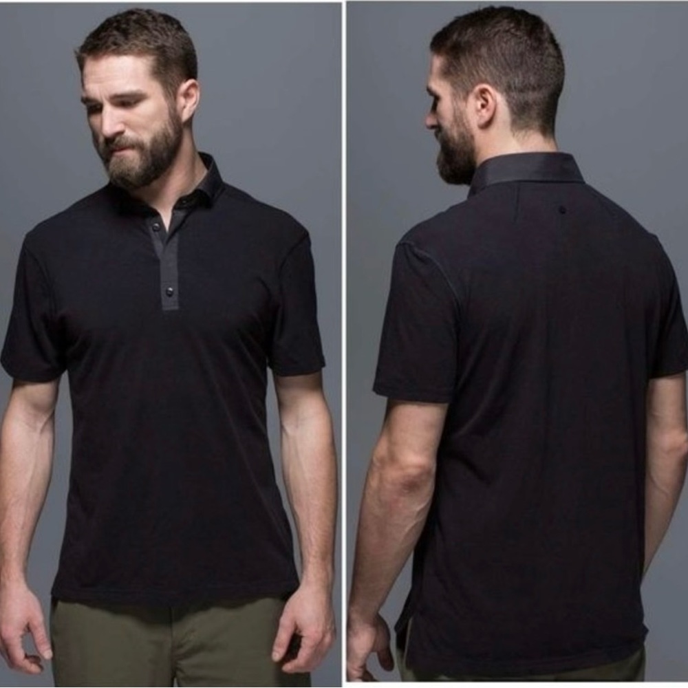 Lululemon Men’s Gray Contrast Collar Precision Polo.